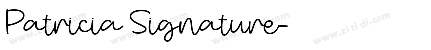 Patricia Signature字体转换